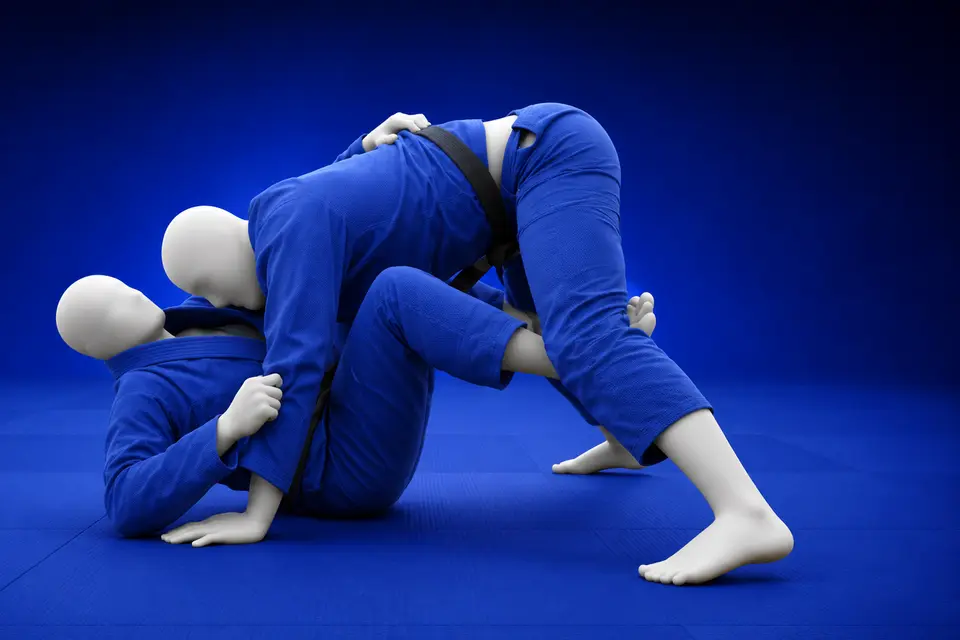 Butterfly guard position artwork